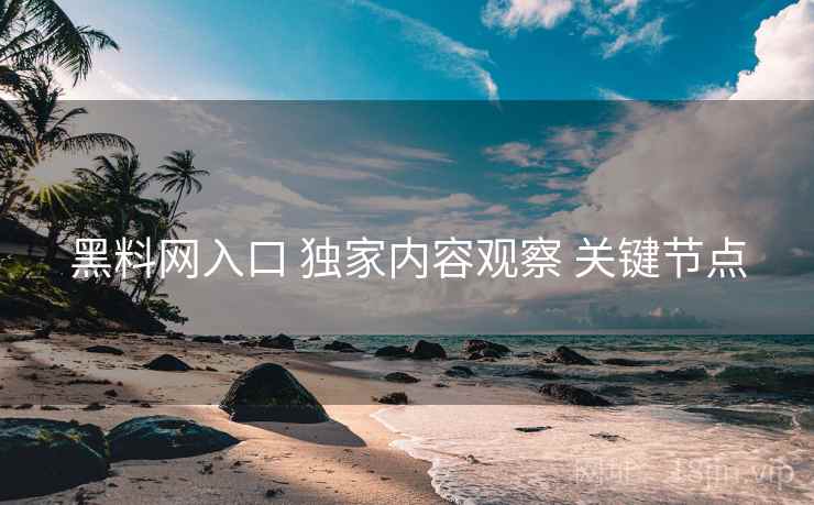 黑料网入口 独家内容观察 关键节点  第2张
