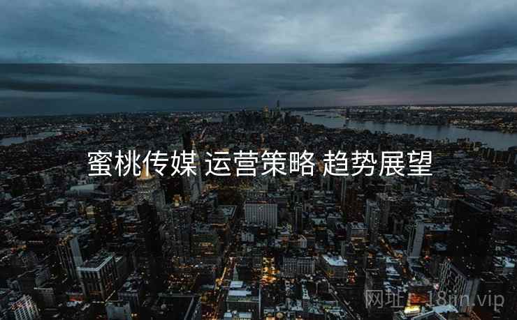 蜜桃传媒 运营策略 趋势展望  第2张