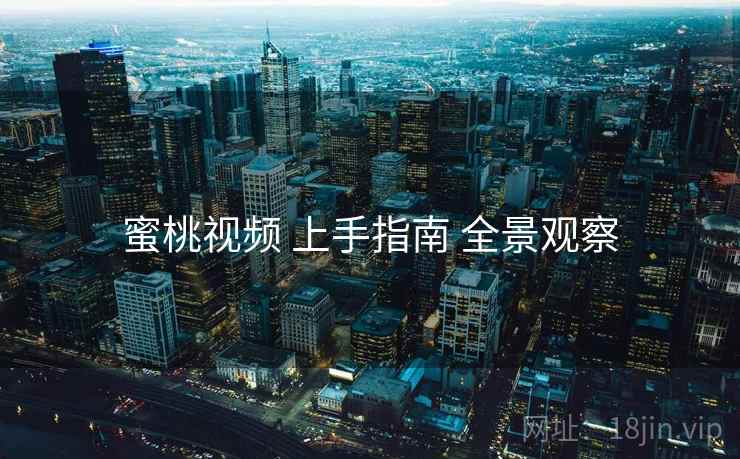 蜜桃视频 上手指南 全景观察  第2张