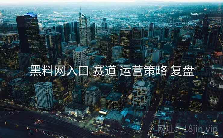黑料网入口 赛道 运营策略 复盘  第1张