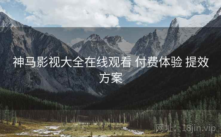 神马影视大全在线观看 付费体验 提效方案  第1张