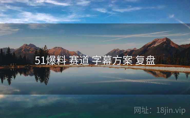 51爆料 赛道 字幕方案 复盘  第2张