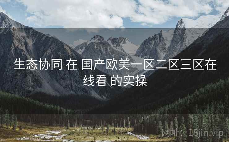 生态协同 在 国产欧美一区二区三区在线看 的实操  第1张