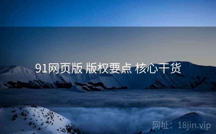 91网页版 版权要点 核心干货  第1张